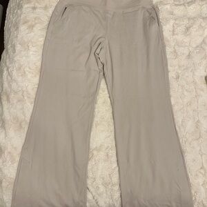 Athleta Cream Wide-Leg Pants